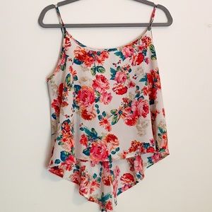 Floral Open Low Back Blouse